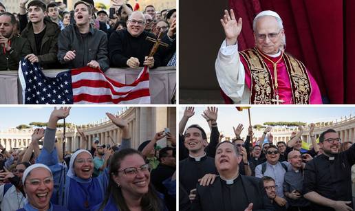 FOTO Veselje, suze radosnice i uzbu&dstrok;enje: Sto fotografija iz Vatikana, novi papa je Lav XIV