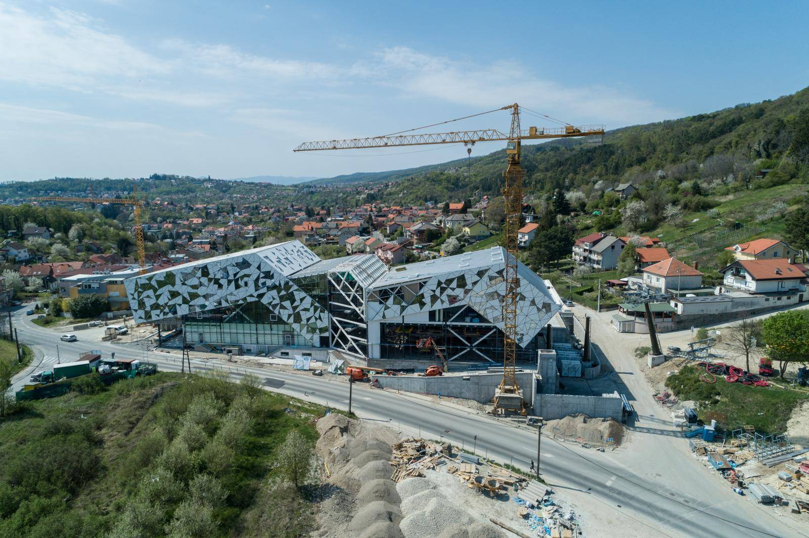 Zagreb: Pogled iz zraka na gradilište sljemenske žičare
