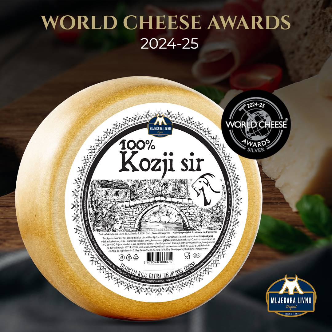 Veliki uspjeh Mljekare Livno na World Cheese Awards 2024.