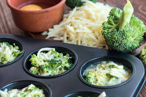 Delicious,Egg,Muffins,Broccoli,And,Cheese.,Concept,Of,Cooking.