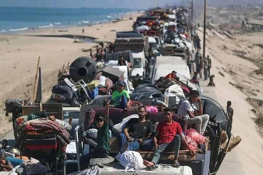 Aftermath of Israeli airstrike on Gaza