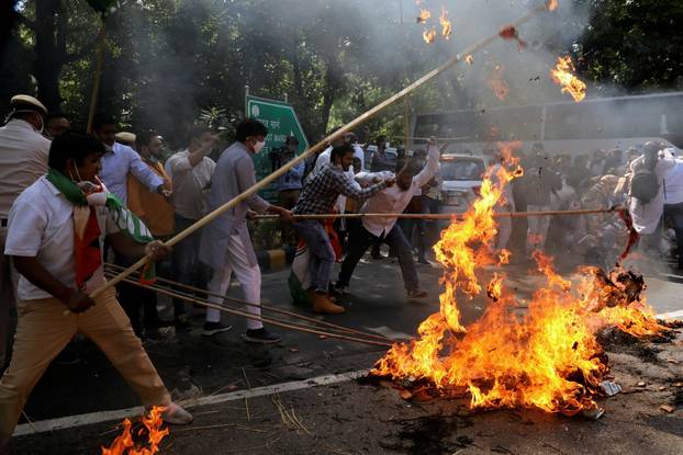 Protest after the death of a rape victim in New Delhi