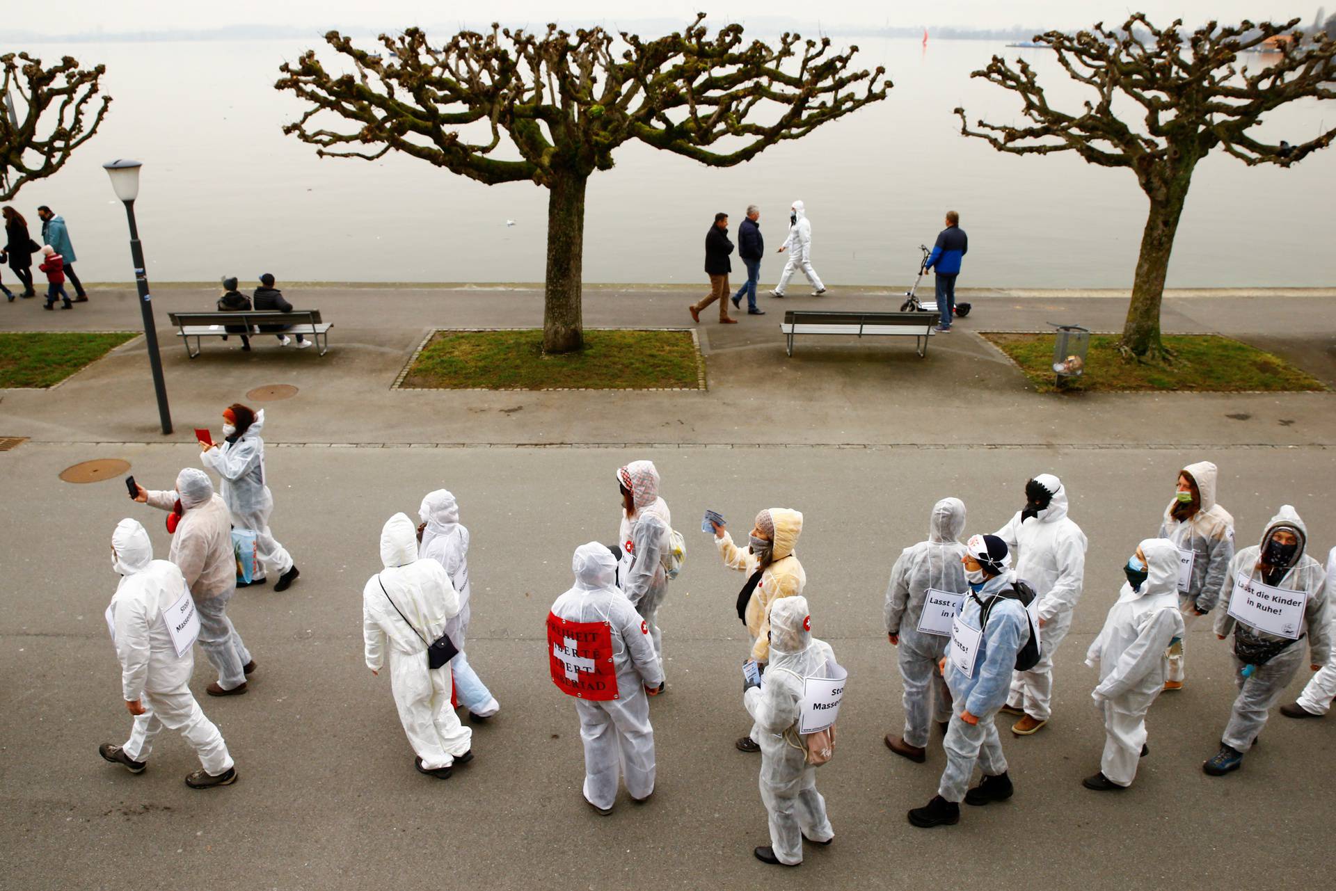 Protest amid COVID-19 pandemic in Zug