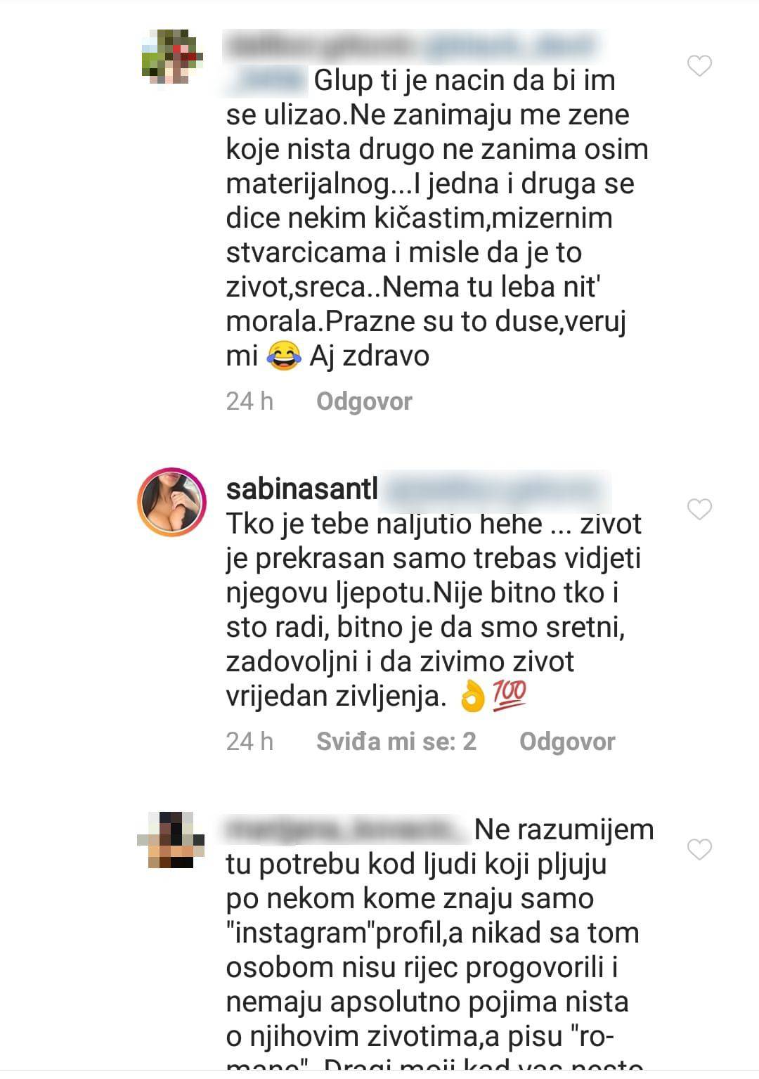 BB Sabinu 'napao' je pratitelj: 'Nema morala, ne zanimaju me žene koje gledaju materijalno'