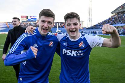 Zagreb: Slavlje igrrača GNK Dinamo nakon što su pobijedili Rijeku s 1:0