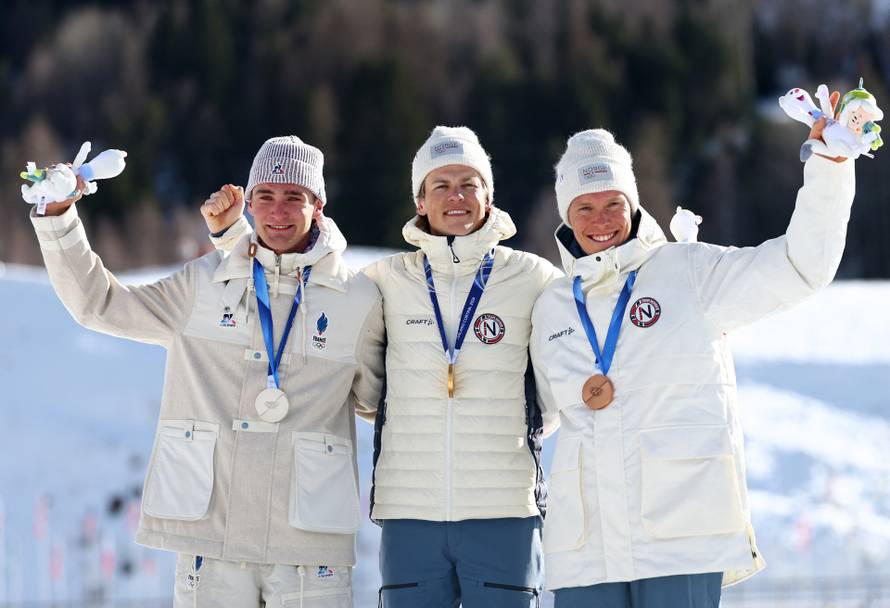 Cross-Country Skiing - Men's 10km + 10km Skiathlon Victory Ceremony