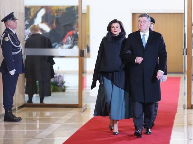 Zagreb: Dolazak Zorana Milanovića u društvu supruge na inauguraciju 