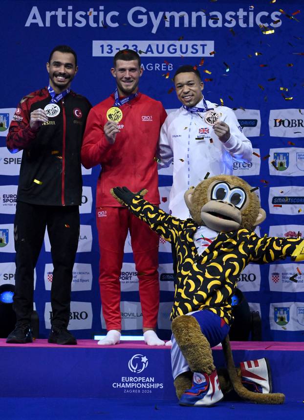 Zagreb: Illia Kovtun osvojio zlato u ručama na Europskom prvenstvu u gimnastici 2026.