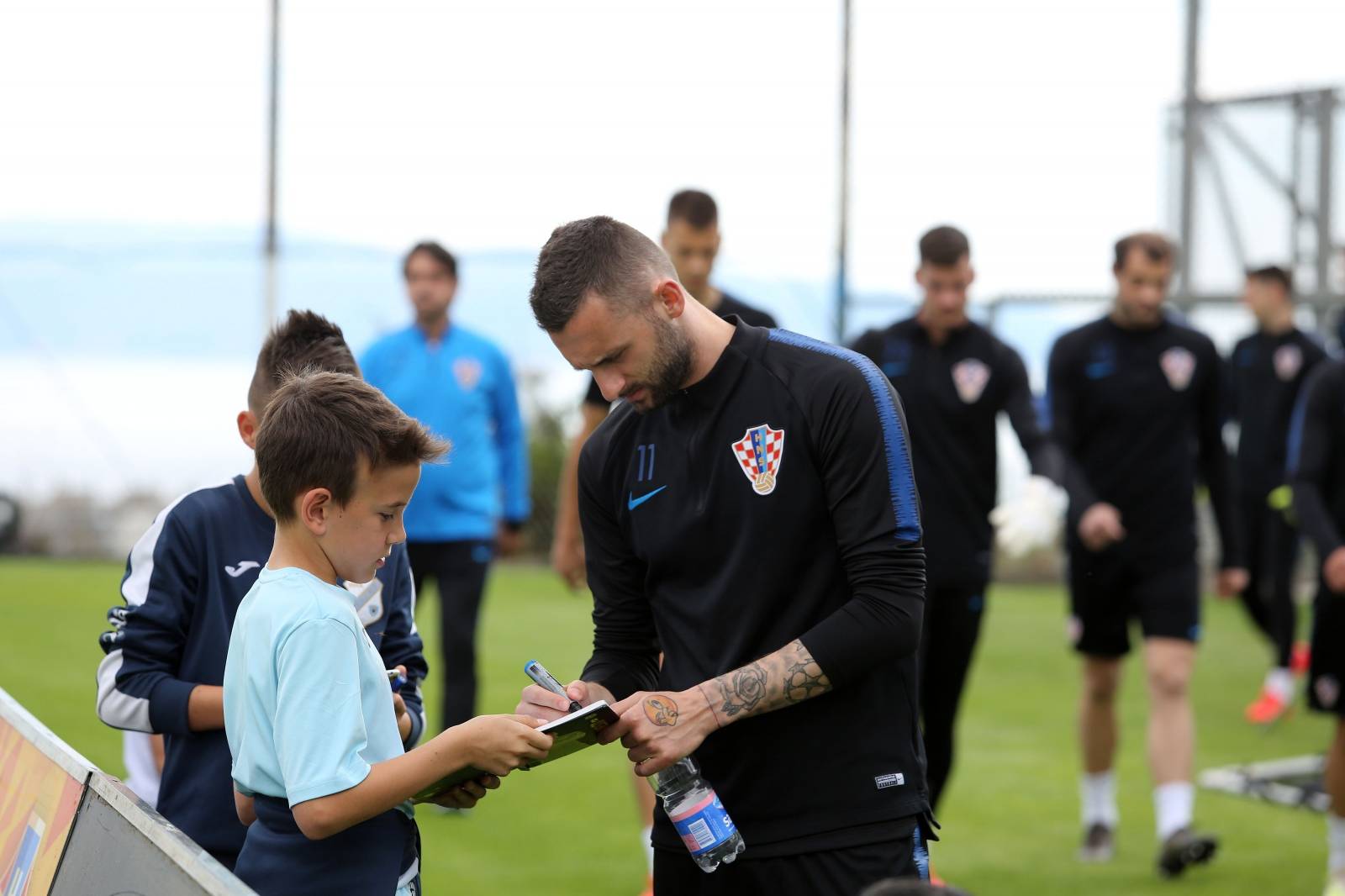 Rijeka: Hrvatska nogometna reprezentacija trenira na pomoÄnom stadionu Rujevica