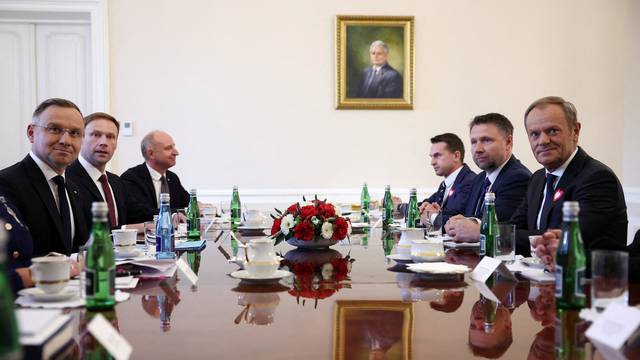 FILE PHOTO: Polish President Duda holds consultations with leaders of two main parties in newly elected parliament in Warsaw