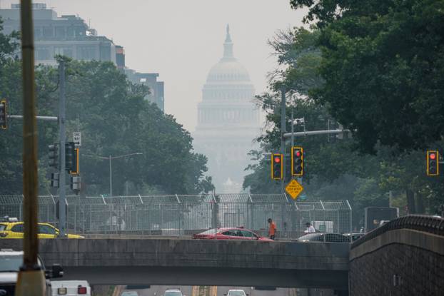 Smoke from Canadian wildfires clouds the Washington D.C. area