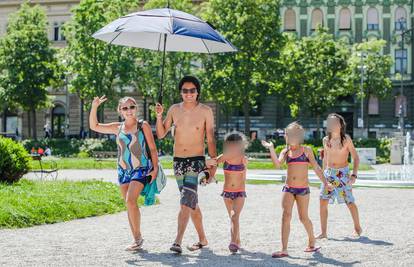 Ljeto u Zagrebu:  Ne treba im more, okupali se na Tomislavcu
