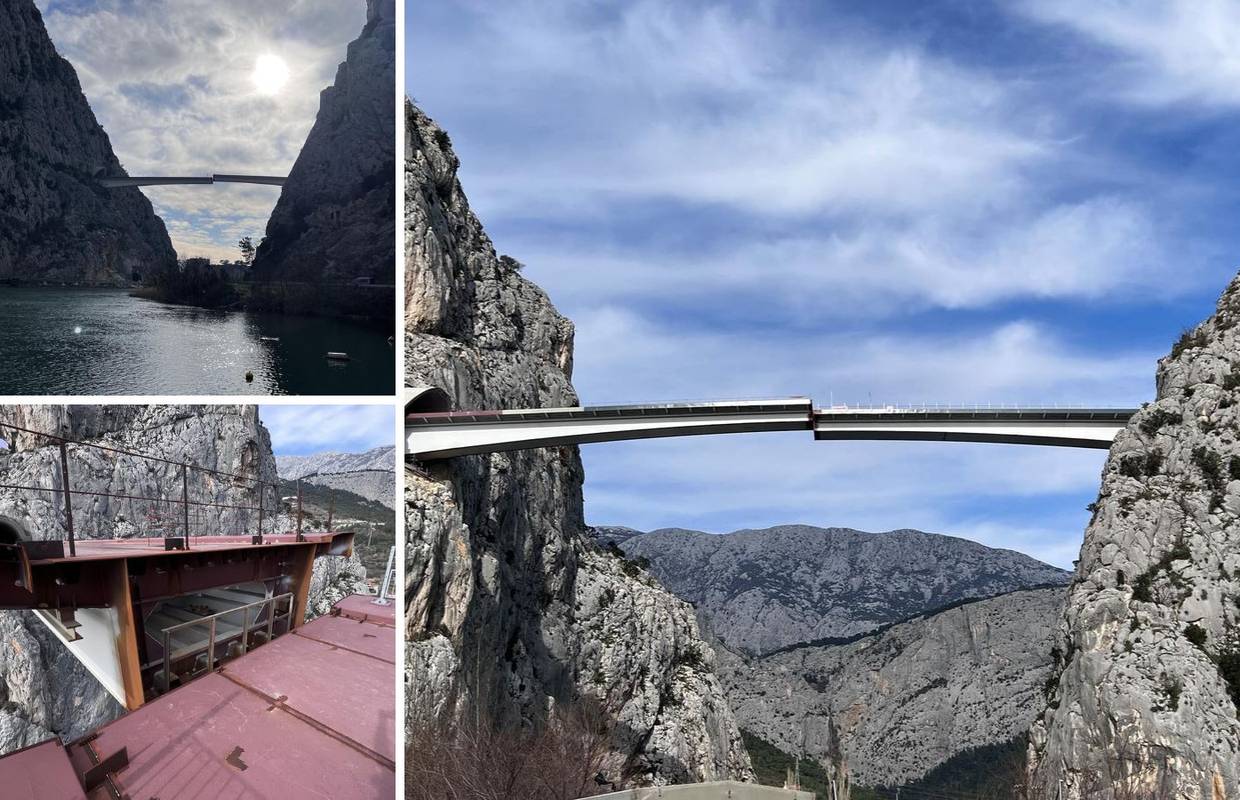 FOTO Mostu u Omišu nedostaje još samo nekoliko centimetara