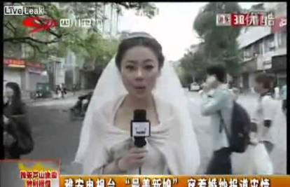 Otišla s vlastitog vjenčanja da bi izvijestila o potresu u Kini 