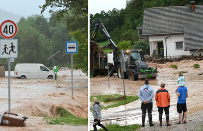 VIDEO Oglasile se sirene: Diljem Slovenije poplave, na cestama prometni kolaps, voda nosi aute