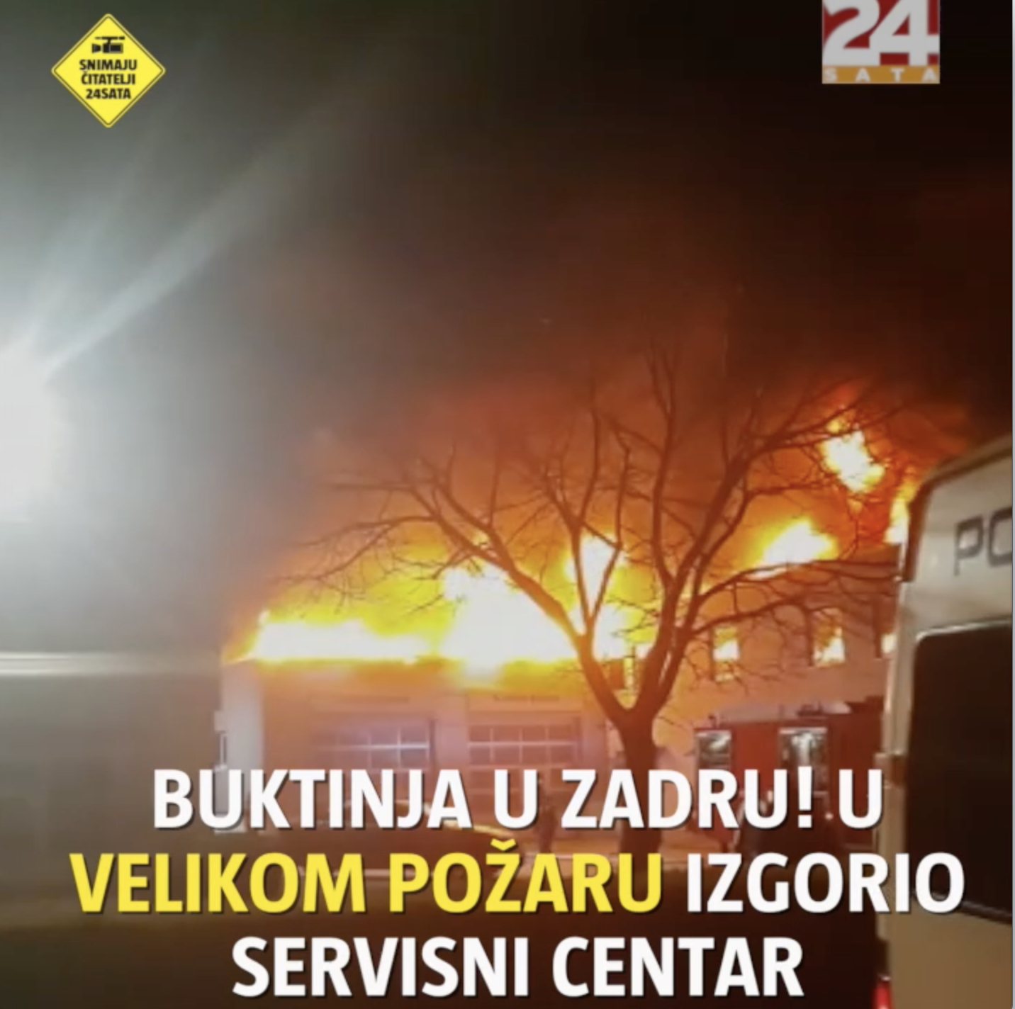 Autosalon u Zadru zapalila je raketa? Gorjeli krov i radionica