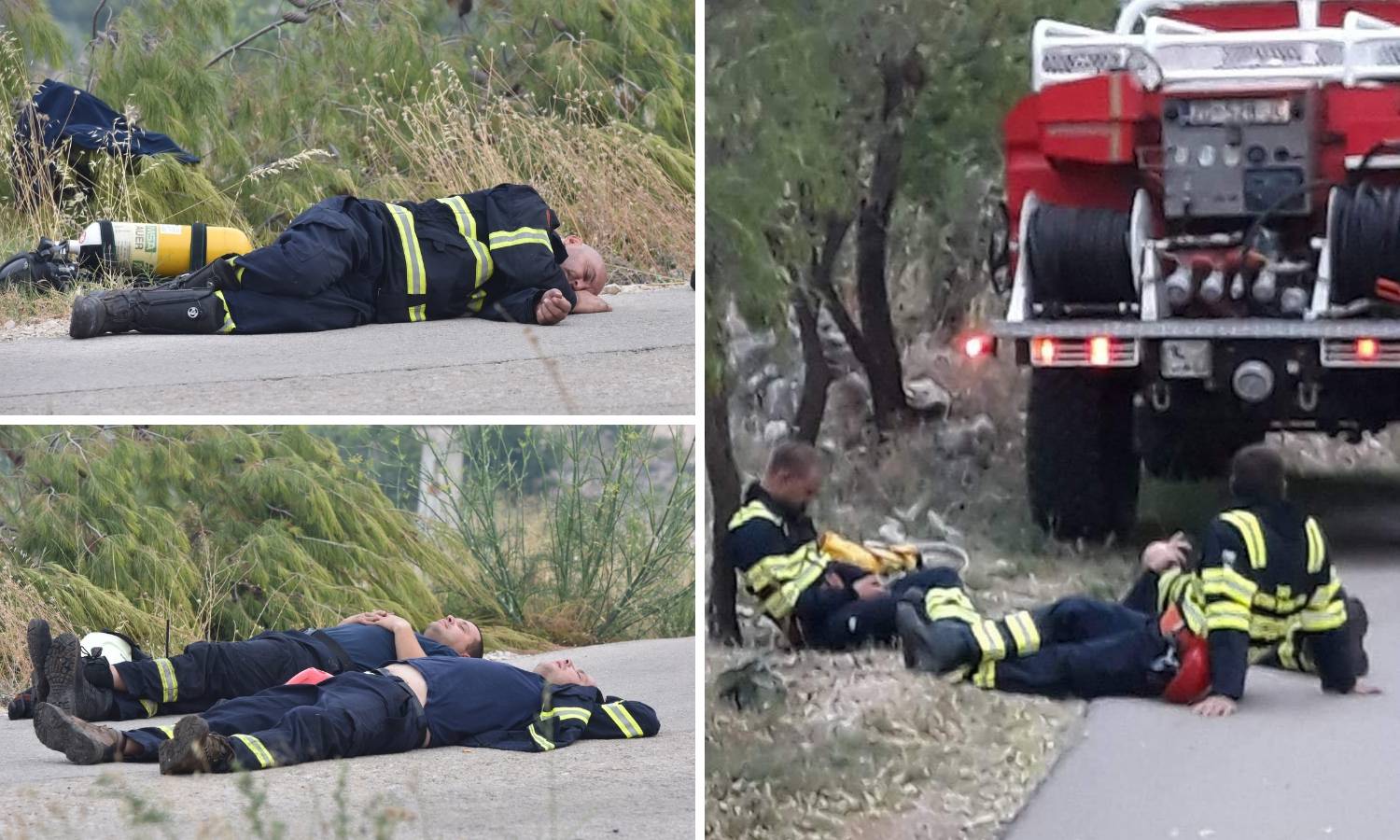 Oni su naši heroji: Cijelu noć su se borili pa zaspali na asfaltu...