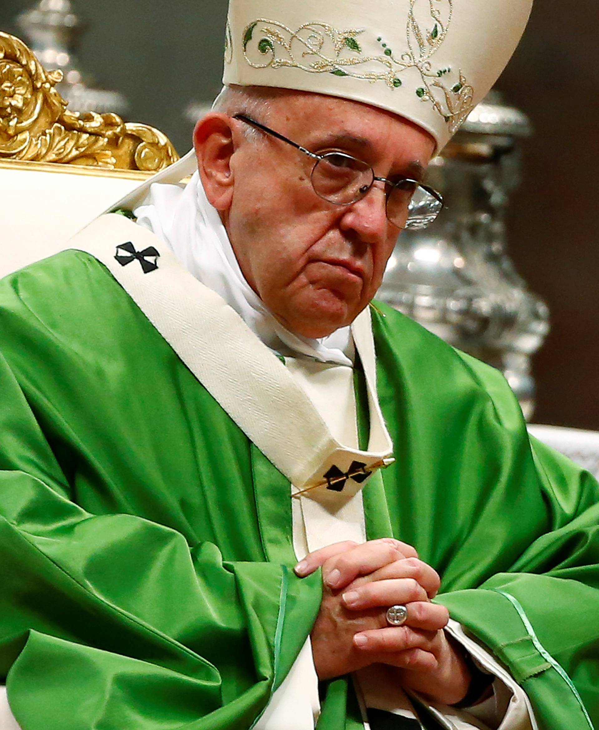 Pope Francis celebrates a Jubilee mass for prisoners in Saint Peter's Basilica at the Vatican 