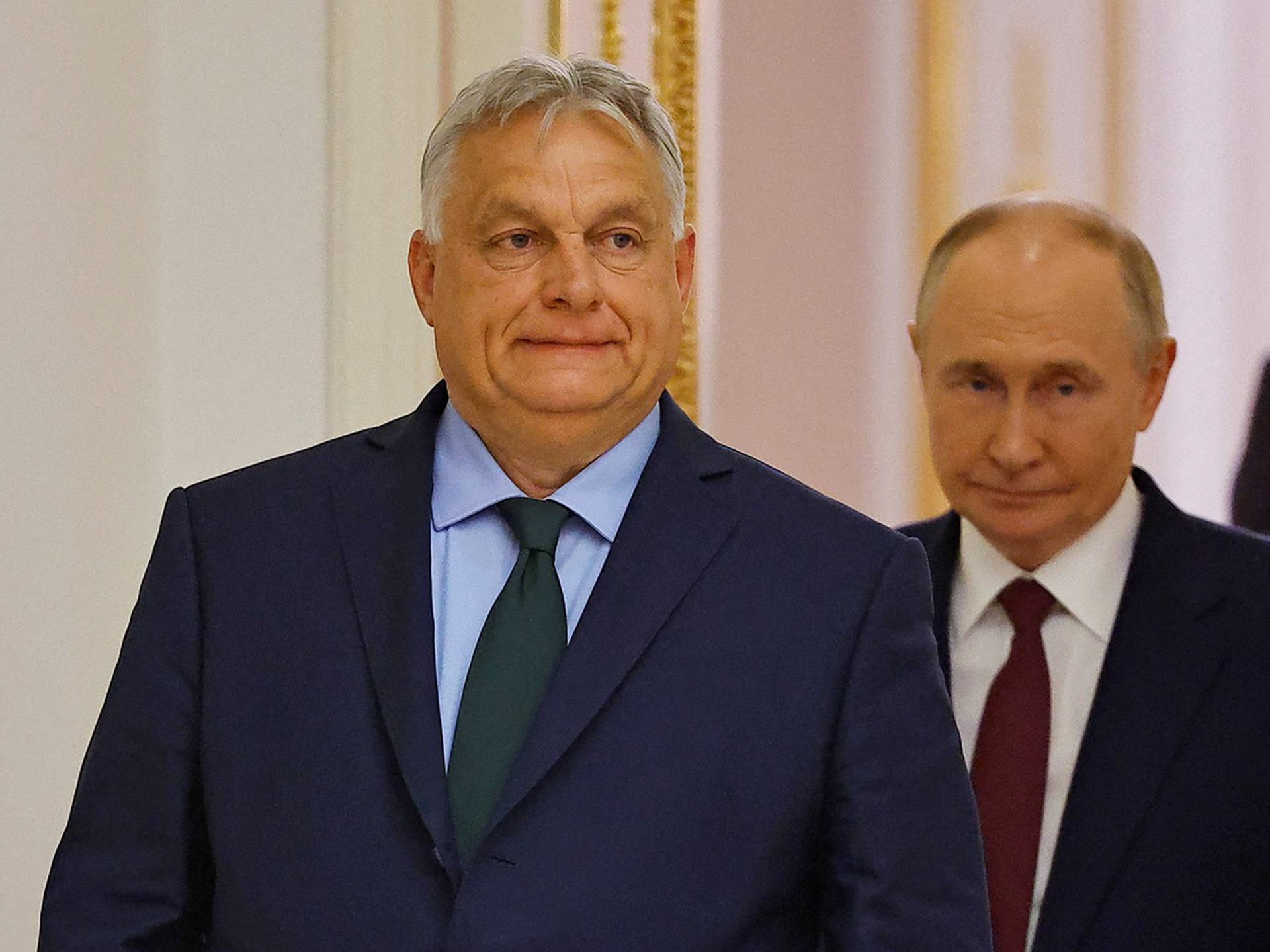 Hungary's Prime Minister Orban and Russia's President Putin attend a press conference in Moscow