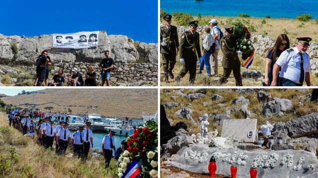 FOTO 15 godina tuge: Obitelji i kolege odali počast poginulim vatrogascima na otoku Kornatu
