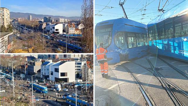 VIDEO 'Naglo je kočio pa udario u tramvaj iz suprotnog smjera!' Pogledajte kaos u Zagrebu...