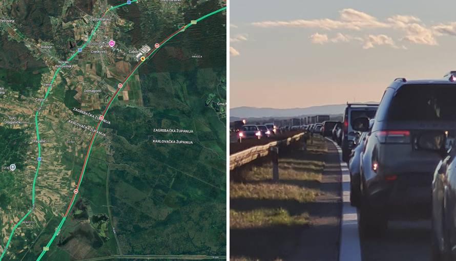 FOTO Ogromne gužve na A1 kraj Draganića, vozači stoje više od sata. Policija: Rutinska kontrola