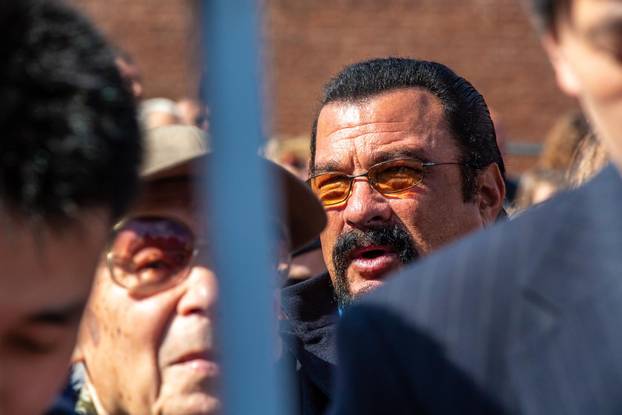 Steven Seagall at the Moscow Military Parade 2015
