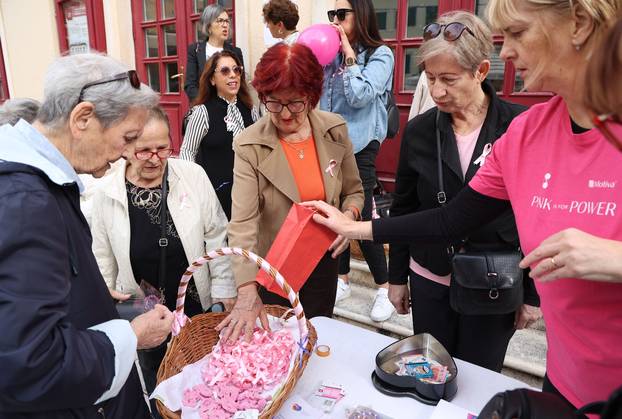 Šibenik: 25. Dan ružičaste vrpce obilježen ispred kazališta edukativnim materijalom i ružičastim vrpcama