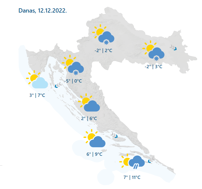 Stiže naglo zahlađenje i -11°C! Za vikend je moguć novi snijeg