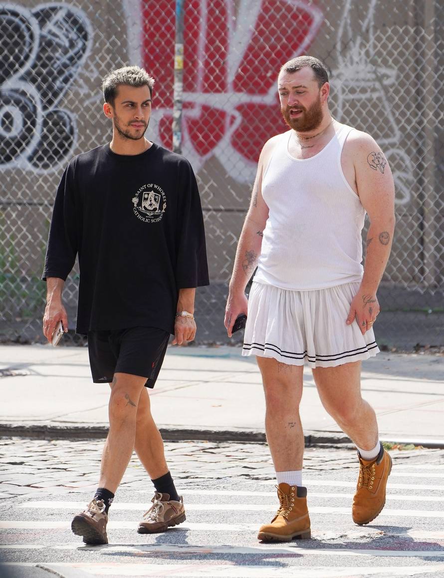 EXCLUSIVE: Sam Smith and Christian Cowan Head Out in New York City.