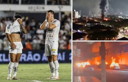 VIDEO Slavni klub Neymara i Pelea prvi put ispada iz lige. Huligani pale diljem grada!