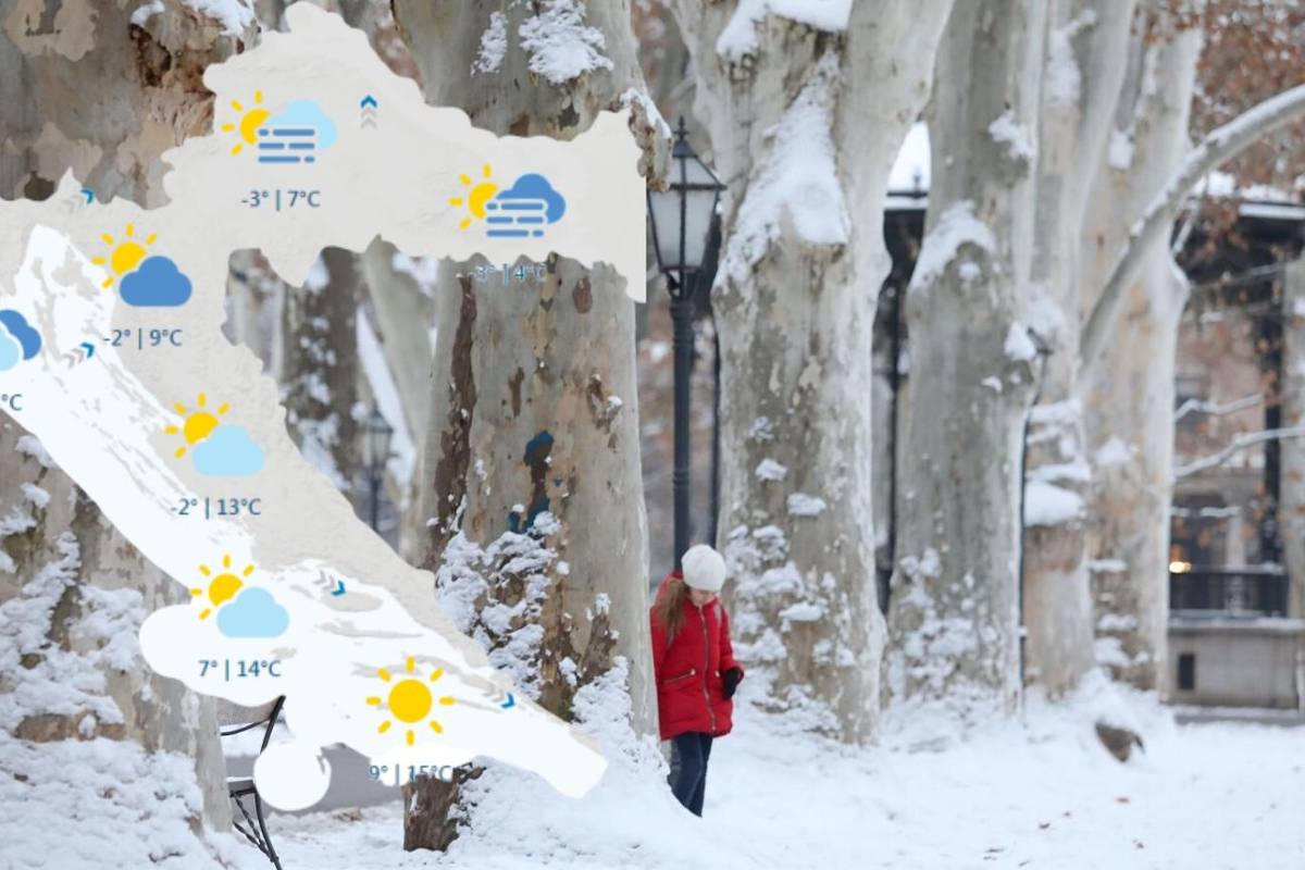 Temperatura i dalje u minusu: U subotu napokon stiže snijeg!