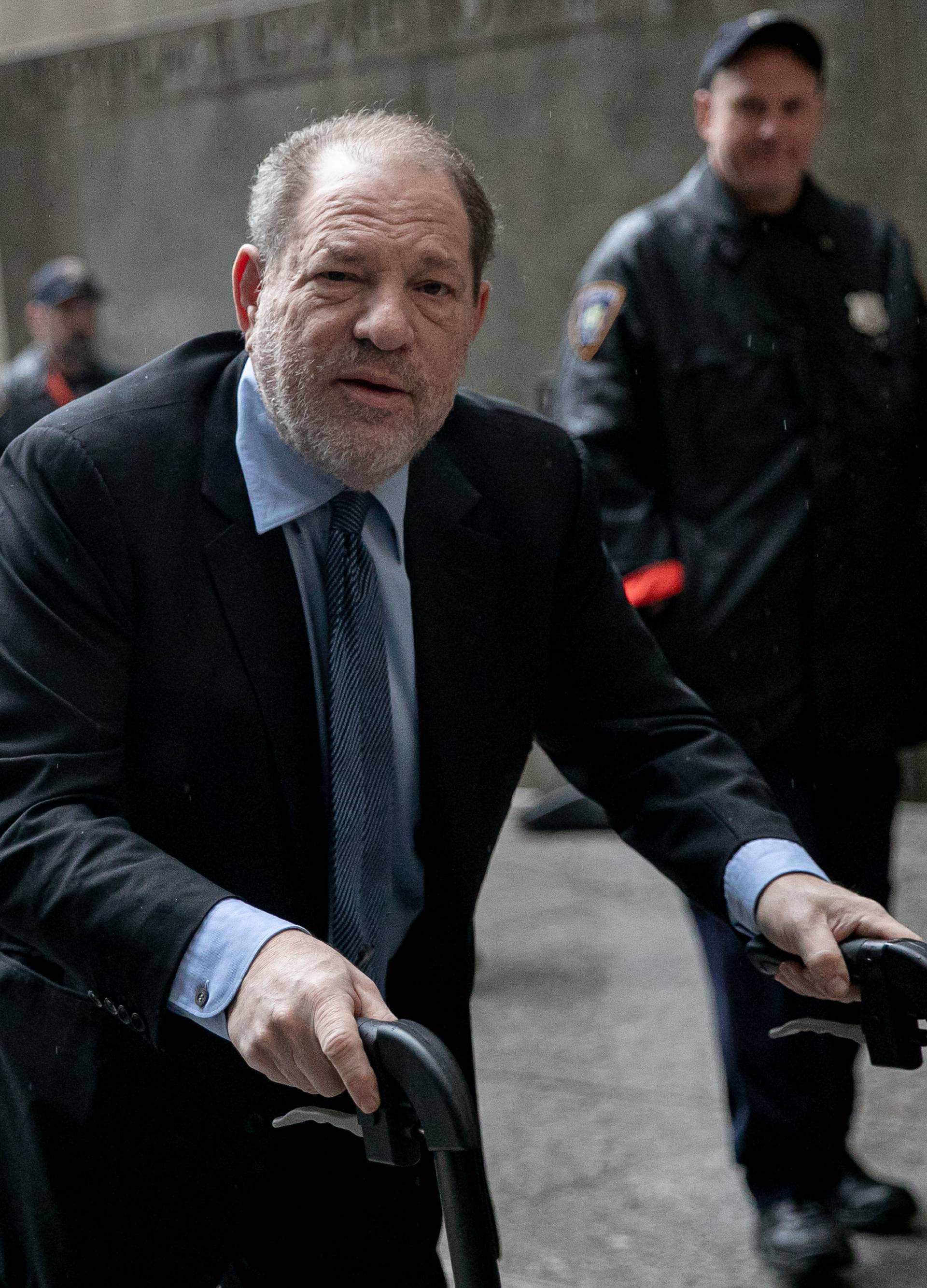 Film producer Harvey Weinstein arrives at New York Criminal Court for his sexual assault trial in the Manhattan borough of New York City