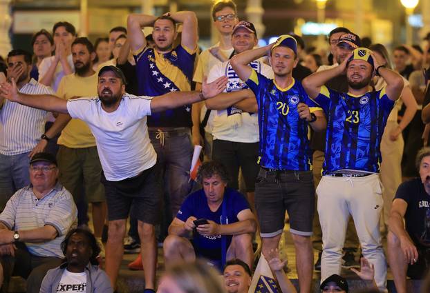 Zagreb: Praćenje utakmice između BiH i Švicarske