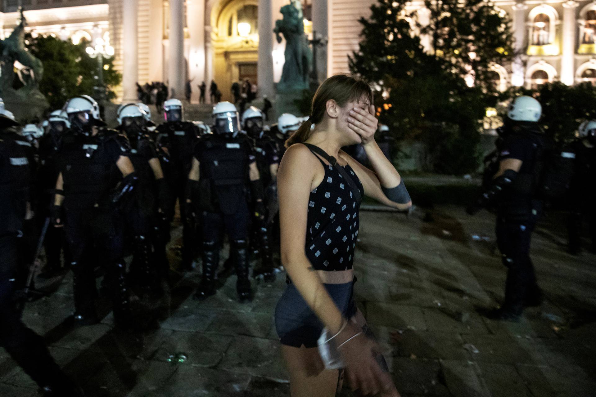 Protest amid the spread of the coronavirus disease (COVID-19) in Belgrade