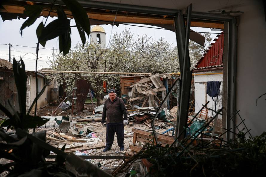 Aftermath of a Russian drone strike in Odesa