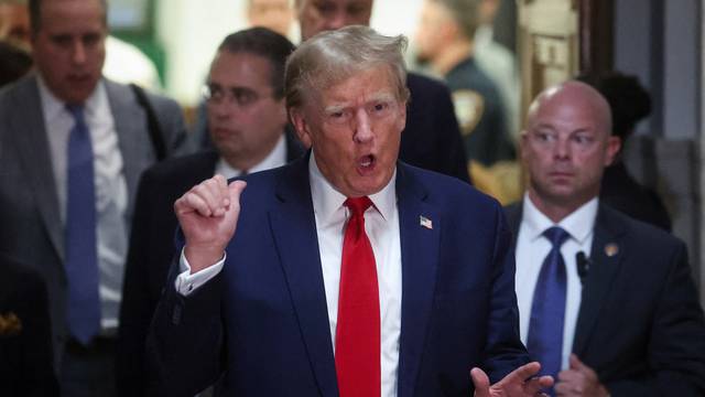 Former U.S. President Donald Trump attends the Trump Organization civil fraud trial, in New York