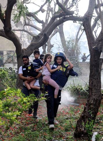 Aftermath of missile attack from Iran on Israel