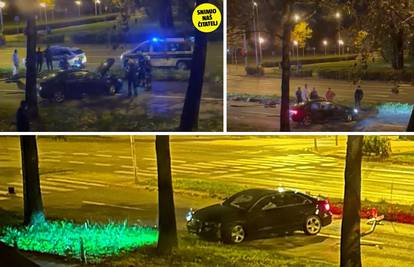 VIDEO Krš i lom u Borovju. Pijan je autom 'pokupio' semafor i znakove: 'Nije htio izaći van...'