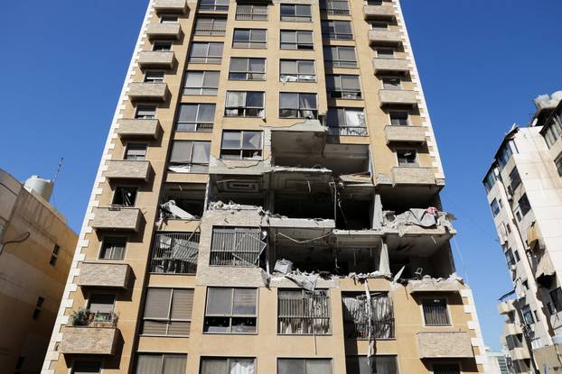 Aftermath of an Israeli strike, in central Beirut