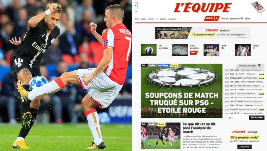 Skandal! Namještena utakmica PSG-a i Zvezde u Ligi prvaka?!