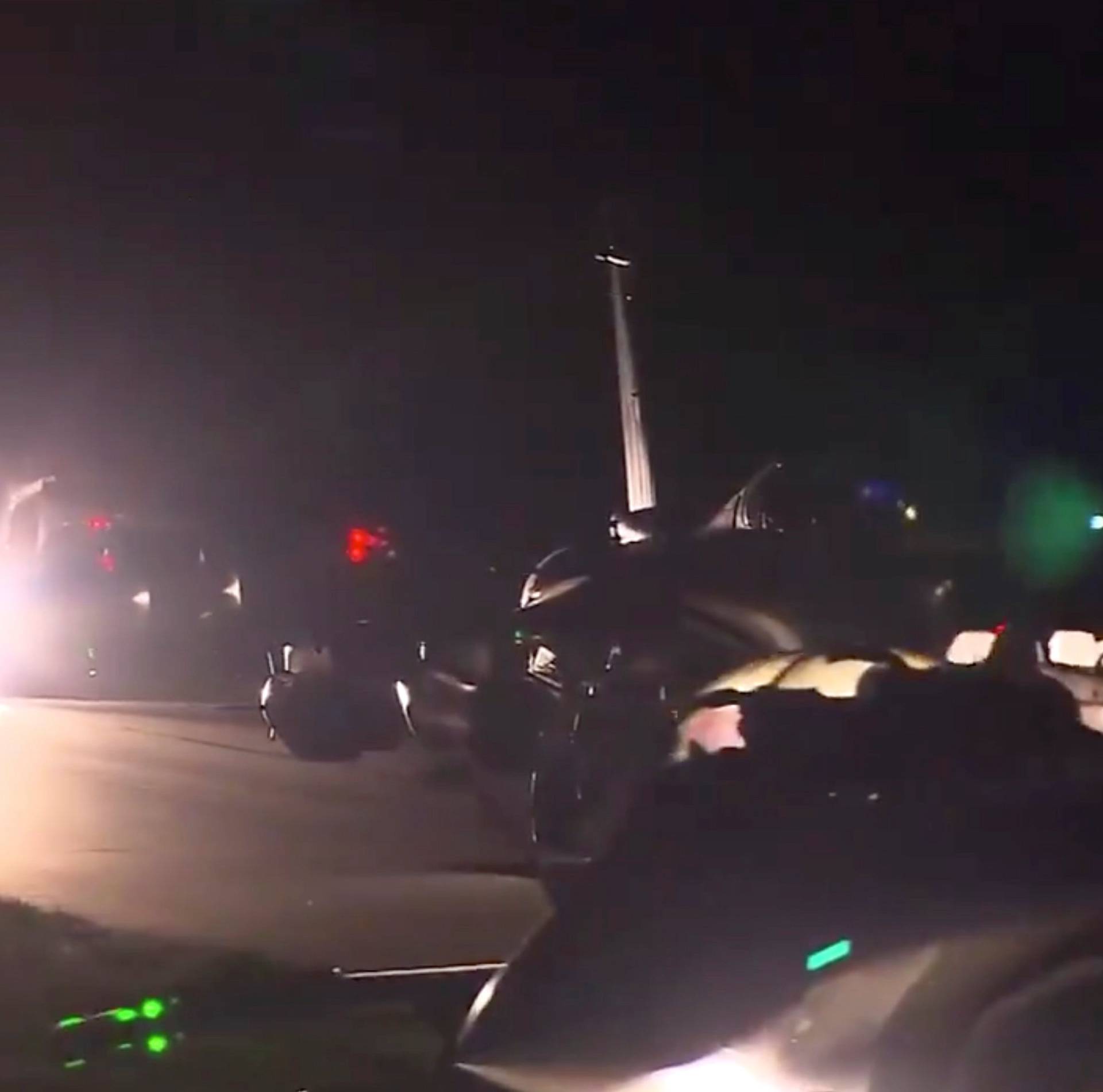 Planes prepare to take off as part of the joint airstrike operation by the British, French and U.S. militaries in Syria