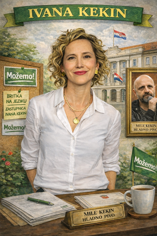 Ovako ChatGPT vidi političare kao karikature: Plenki srče juhu gazpacho za kile, a tek Kolinda!