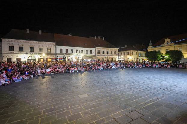 Osijek: Navijači gledaju utakmicu između Paname i Hrvatske