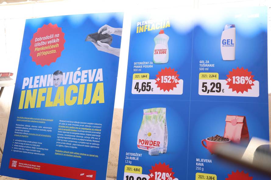 Split: Konferencija za medije povodom zajedničke kampanje SDP-a i Možemo! "Plenkovićeva inflacija"