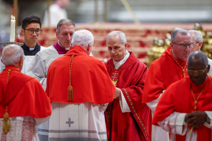 Good Friday Passion of the Lord service in St Peter's Basilica at the Vatican