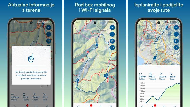 HGSS ima digitalnu kartu: 'Naša aplikacija je HAK za planinare'