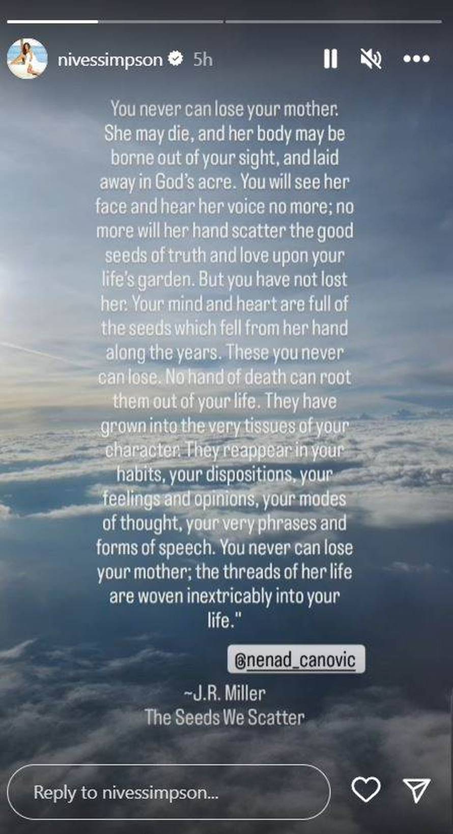 Bolno sjećanje na poseban dan: Nives Ivanišević posvetila mami emotivnu objavu na Instagramu