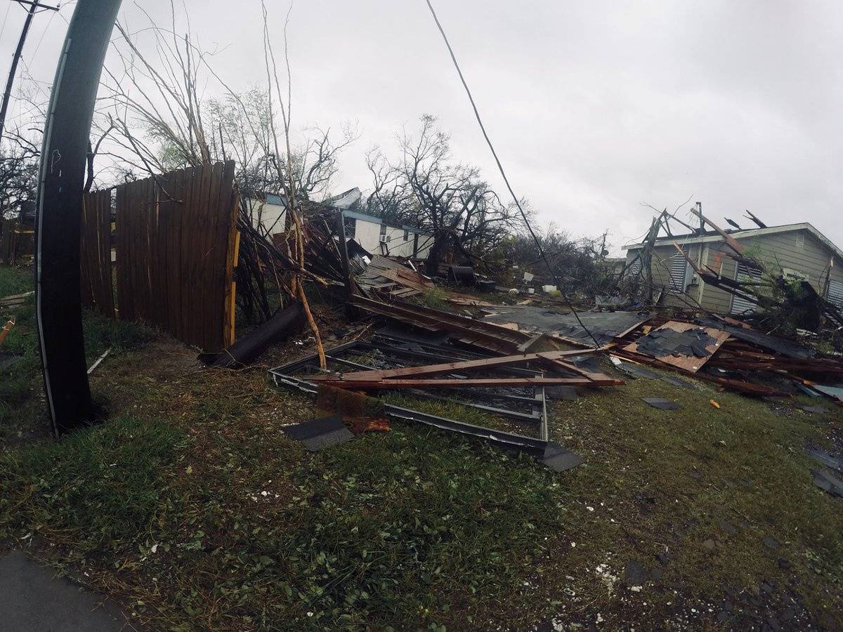 Photo shows damage as a result of Hurricane Harvey in Rockport
