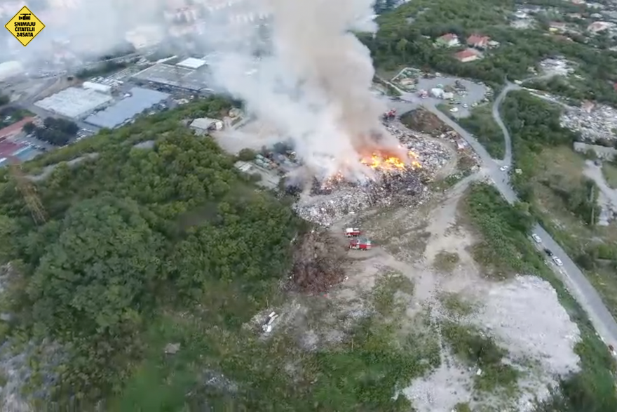 Rijeka: Požar u reciklažnom dvorištu Pehlin